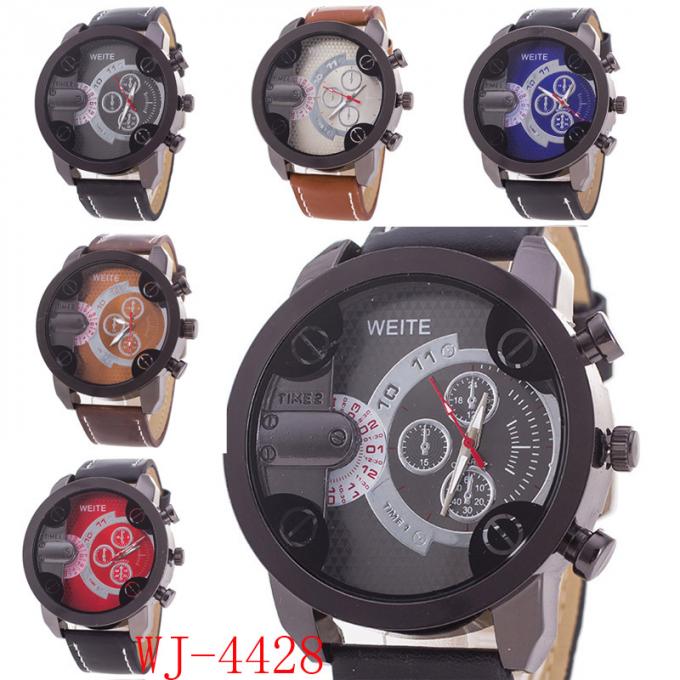 WJ-7126 ساعت کارخانه ساعت مچی و وال جوی چین فروش دستبند چرمی مردانه چرم بزرگ مچ دست گاه به گاه ساده