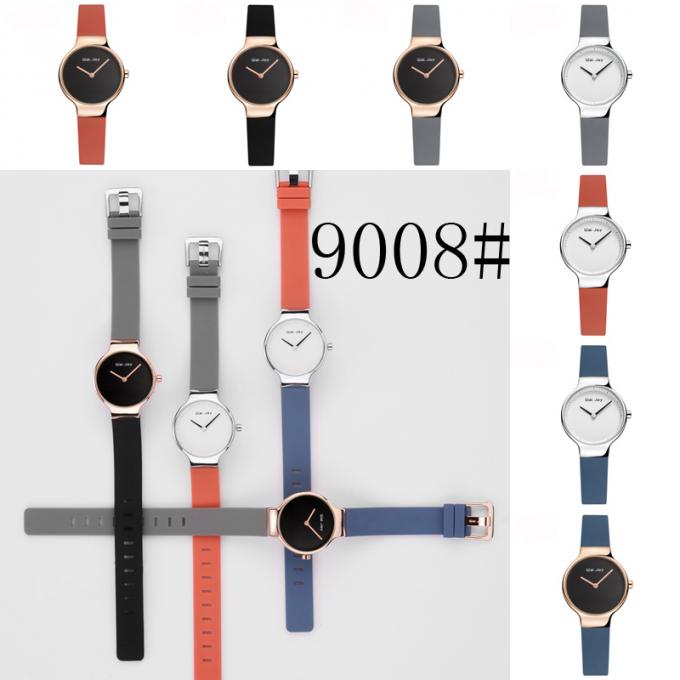 WJ-8447 زنان جدید مد کیفیت خوب بسیاری از رنگ ساعت آلیاژ ساعت کیف دستبند Pu چرم دستبند